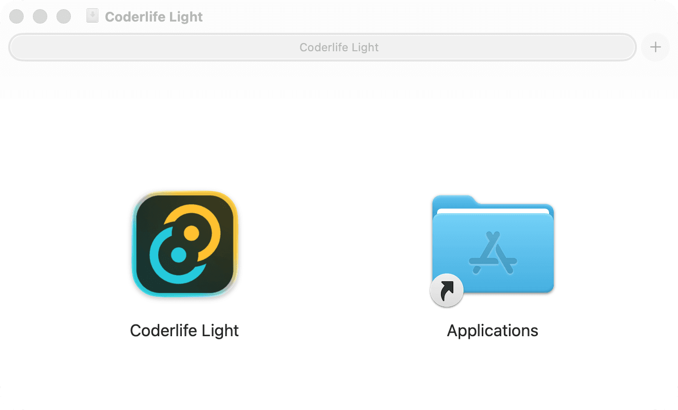 将 Coderlife Light 拖入应用程序目录